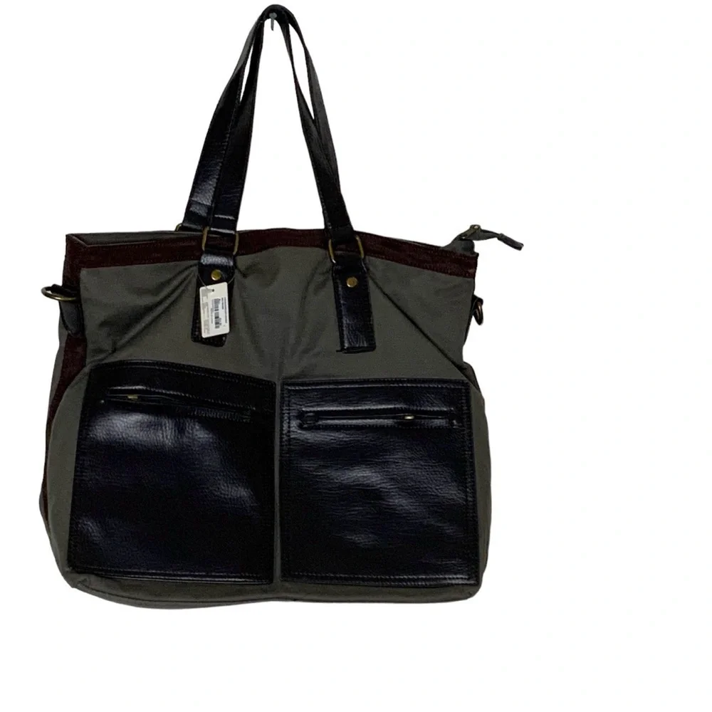 Forever 21 grey/brown utility bag. NWT